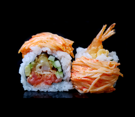 Order Lion King Roll food online from Hamachi Sushi Express store, La Habra on bringmethat.com