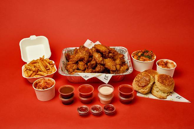 Order 50 PIECE WING PARTY PACK  food online from Bok A Bok Fried Chicken store, Seattle on bringmethat.com
