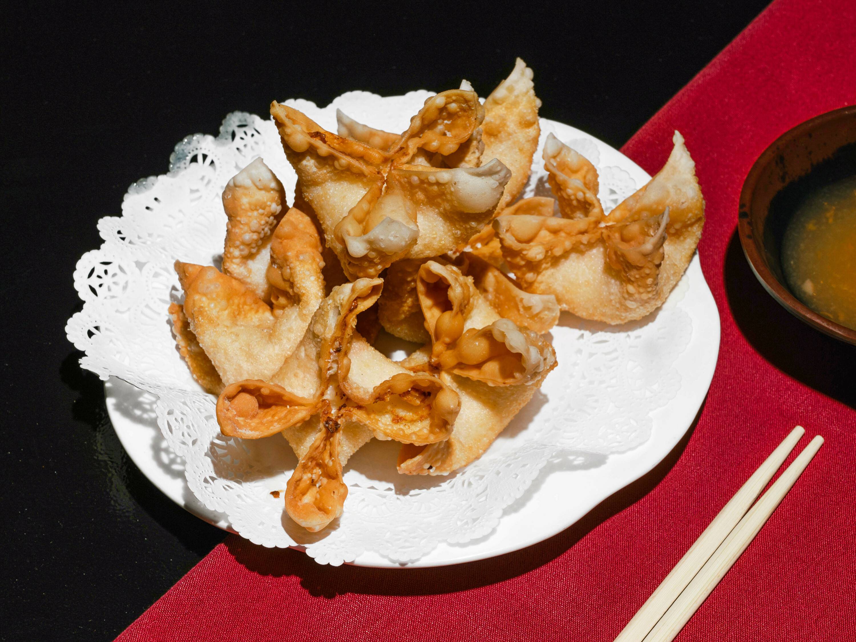 Order A7. Crab Rangoon food online from Yummy Steakhouse store, Worcester on bringmethat.com