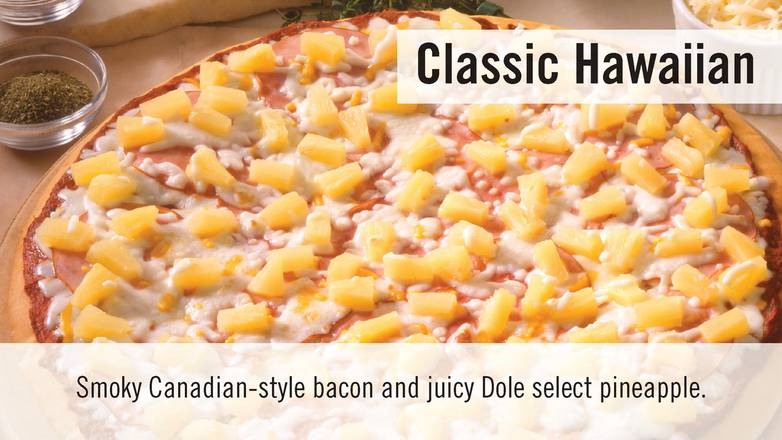 Order Hawaiian Classic Pizza food online from Figaro Pizza store, Keizer on bringmethat.com