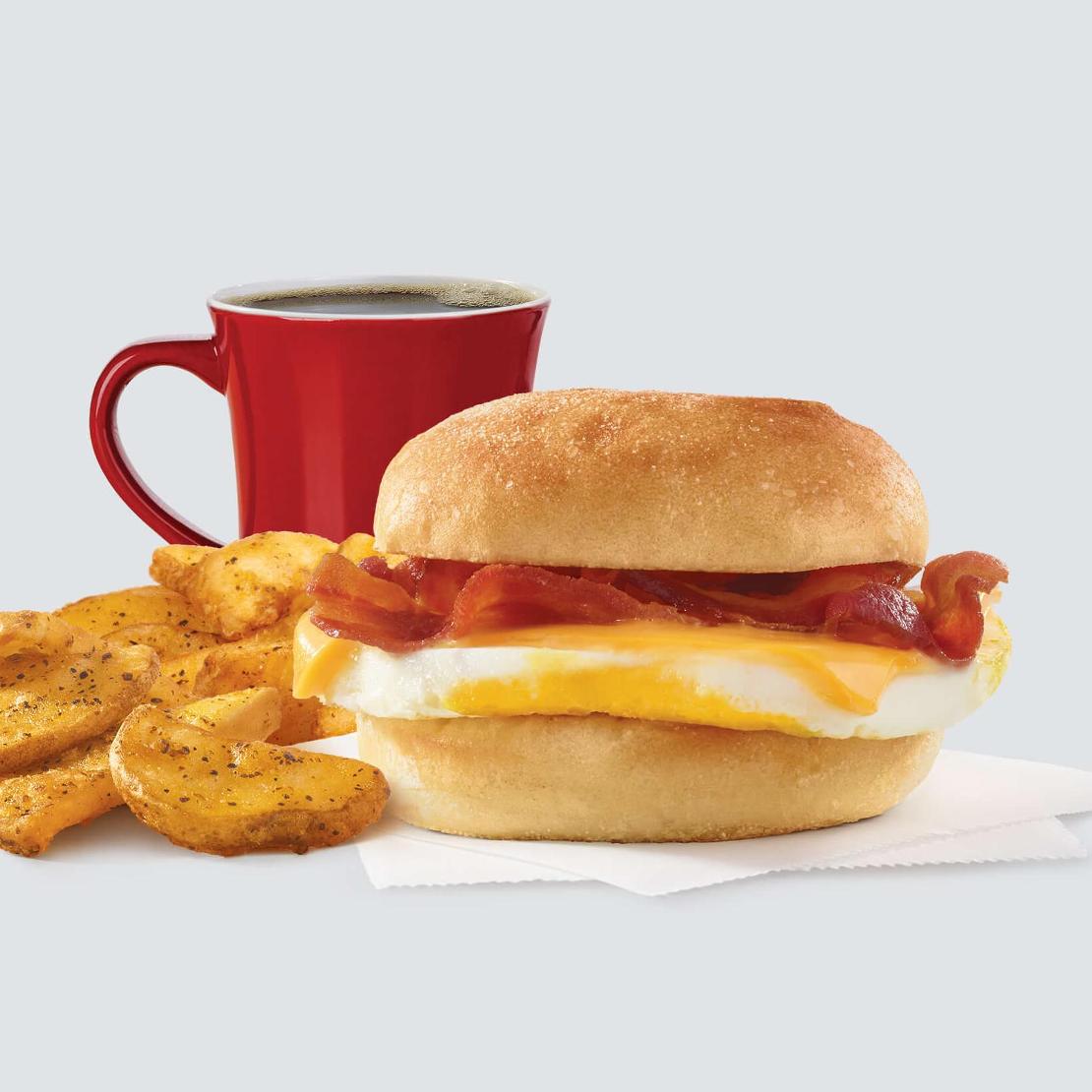 Order Classic Bacon, Egg & Cheese Sandwich Combo food online from Wendy store, Gastonia on bringmethat.com