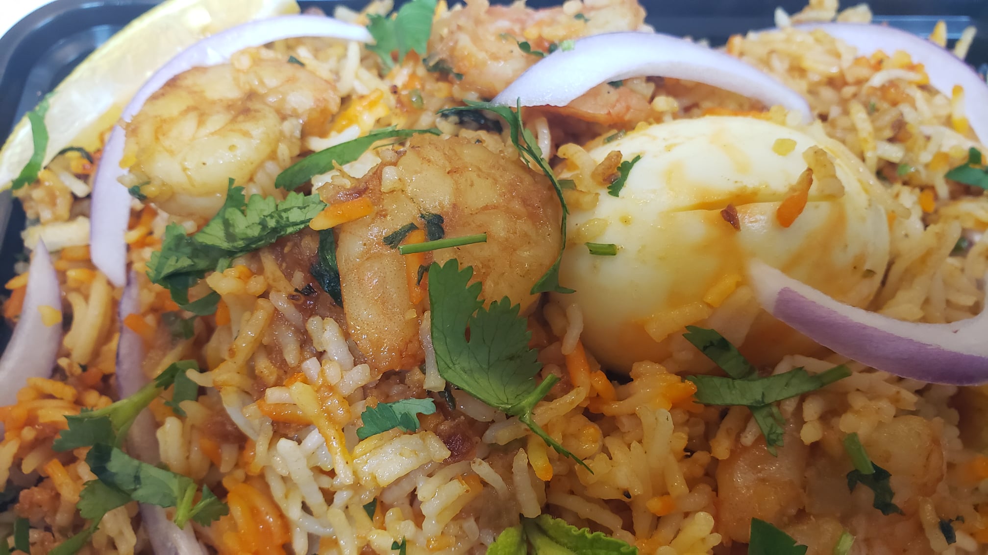 Order Shrimp Briyani  food online from Tropical Curry And Grill store, Pflugerville on bringmethat.com