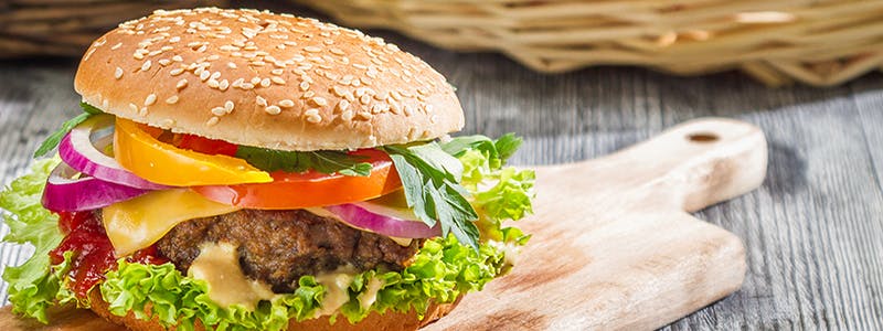 Order Cheeseburger - 1/2 lb. food online from Massimo Pizzeria store, Southampton on bringmethat.com