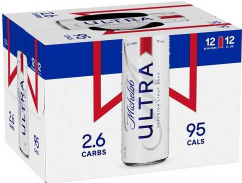 Order Michelob Ultra, 12 slim can pk/12 oz. canned beer (4.2% ABV) food online from Central Liquor Market store, Los Angeles on bringmethat.com