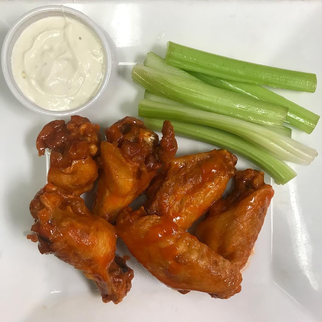 Order Boneless  Wings - 5 Pieces food online from Big Apple Pizza store, Cranford on bringmethat.com