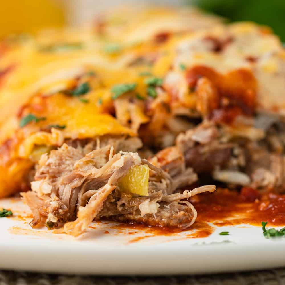 Order Carnitas Enchiladas  food online from Mexican King store, Totowa on bringmethat.com