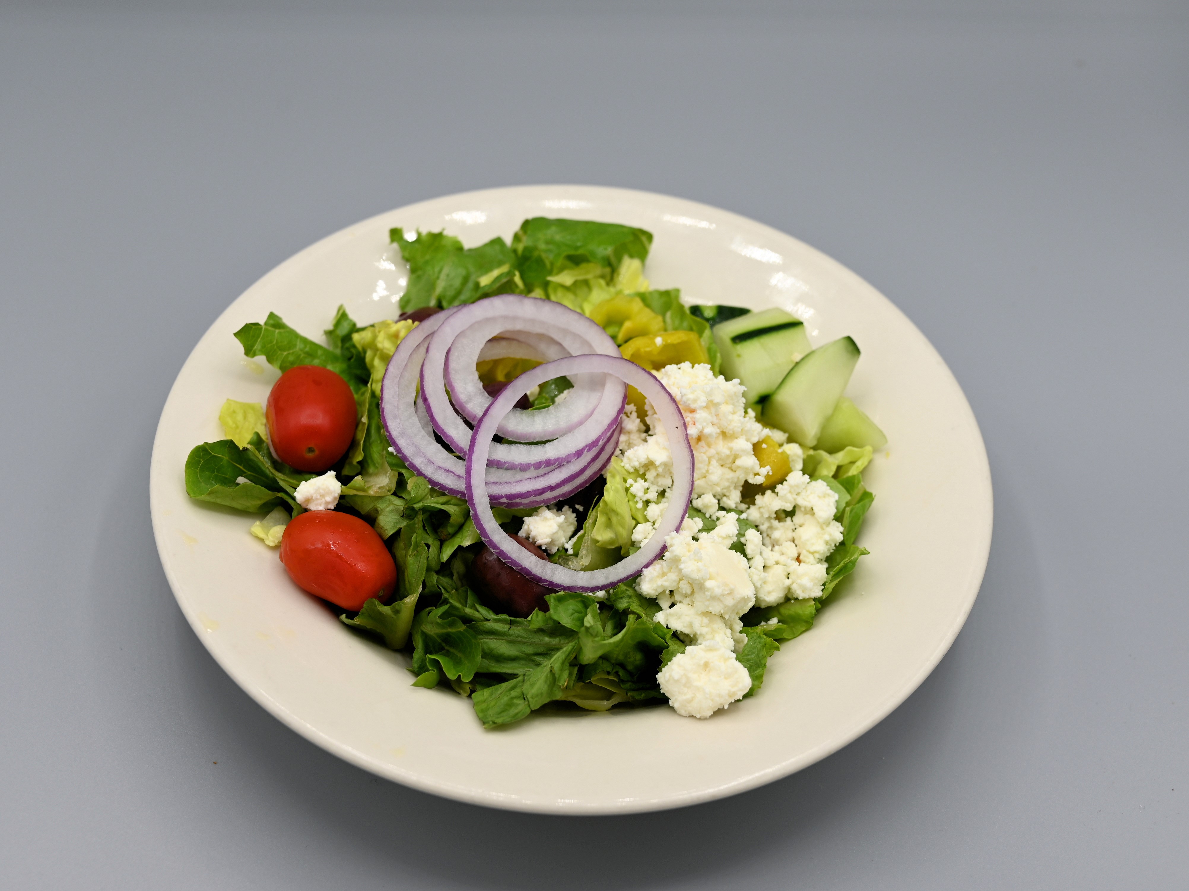 Order Side Greek Salad food online from Hopsfrog Grille store, Burke on bringmethat.com