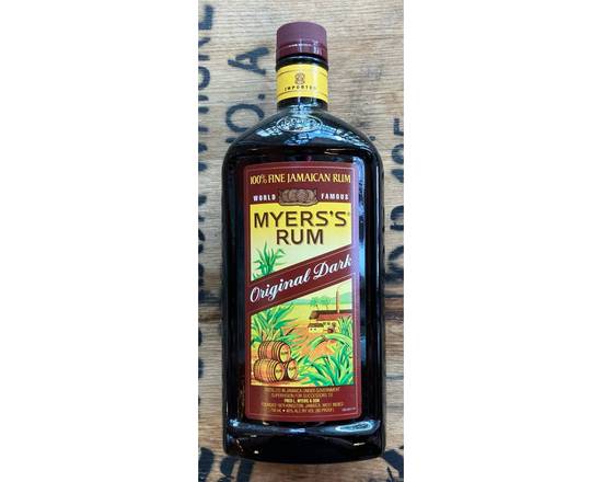 Order Myers's Original Dark Rum, 750ml Bottled Rum (40% ABV) food online from Chris's Liquor- 2203 S Lamar Blvd store, Austin on bringmethat.com
