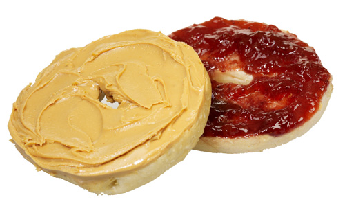 Order Peanut Butter and Jelly with Bagel food online from Mediterranean Grill And Bar store, New York on bringmethat.com