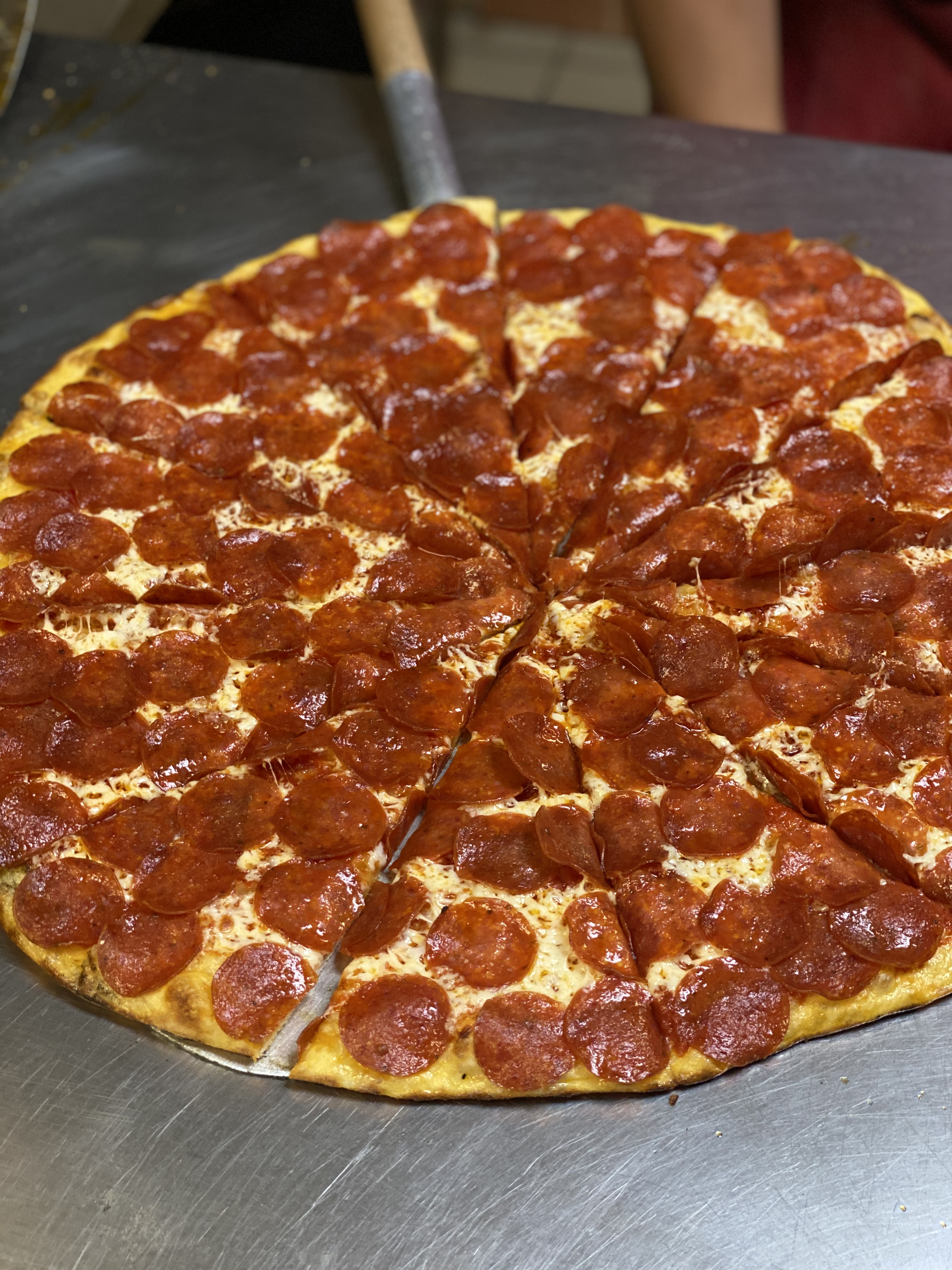 Order Pepperoni Pizza food online from Burattino Brick Oven Pizza store, Rancho Palos Verdes on bringmethat.com