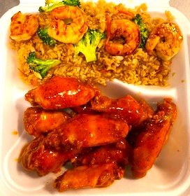 Order 10pc wing with shrimp fried rice food online from Moons Wings & Seafood store, Macon on bringmethat.com