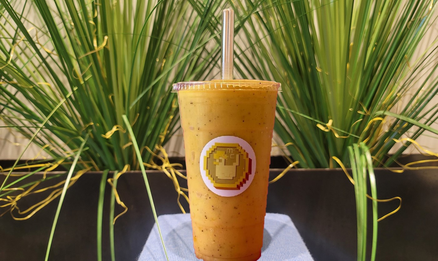 Order Passion Fruit Smoothie food online from Mochiko Hawaiian Fried Chicken store, Marlborough on bringmethat.com