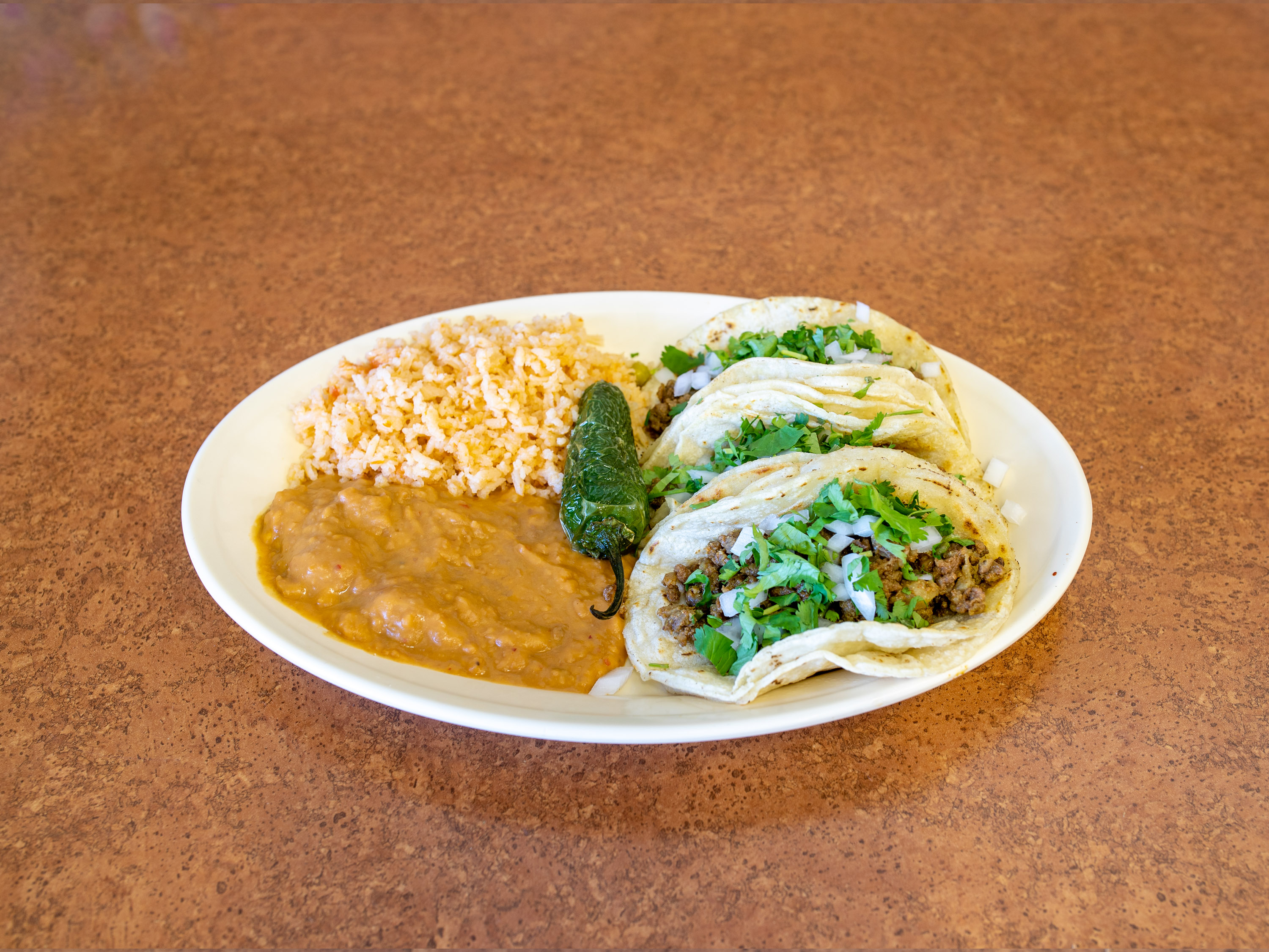 Order Taco Dinner food online from La Huerta Grill store, St. Charles on bringmethat.com