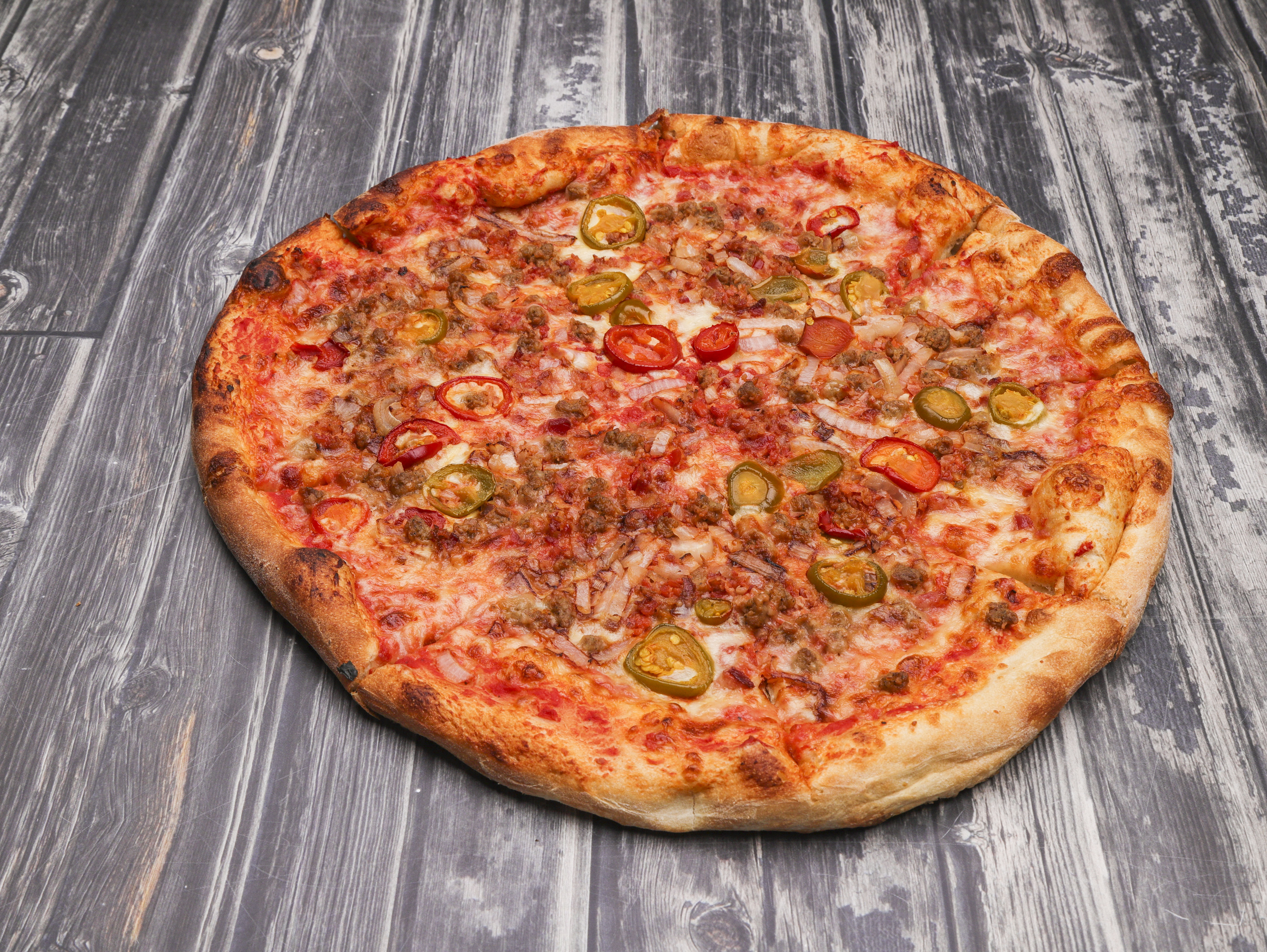 Order 3. Bacon Burger Pizza food online from Salvitos Pizza store, Philadelphia on bringmethat.com