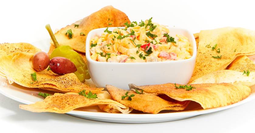 Order Spicy Pimento Cheese food online from Taziki Mediterranean Cafe store, Auburn on bringmethat.com