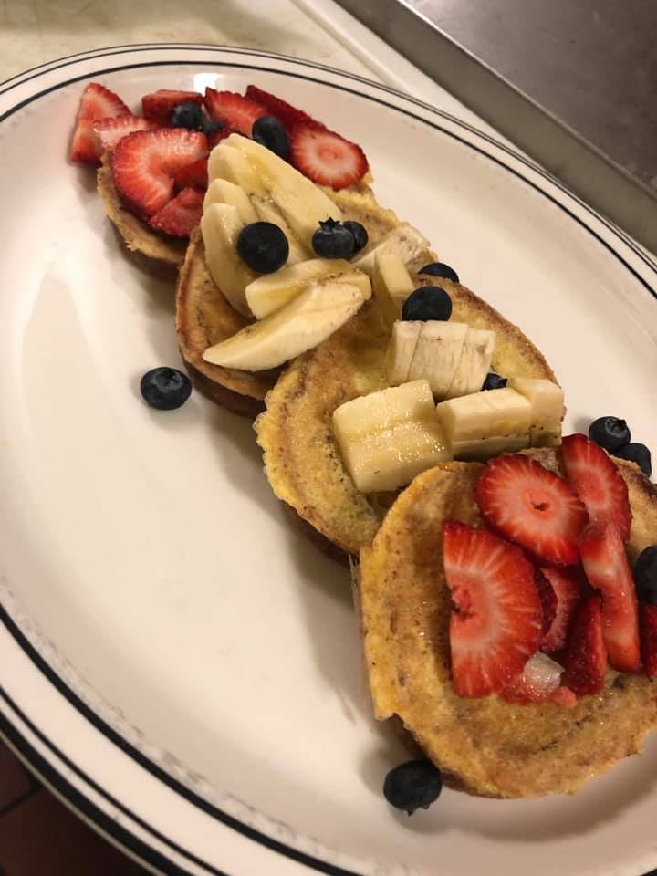 Order Fruit Harvest Pancakes food online from Homestyle Cafe store, Springfield on bringmethat.com