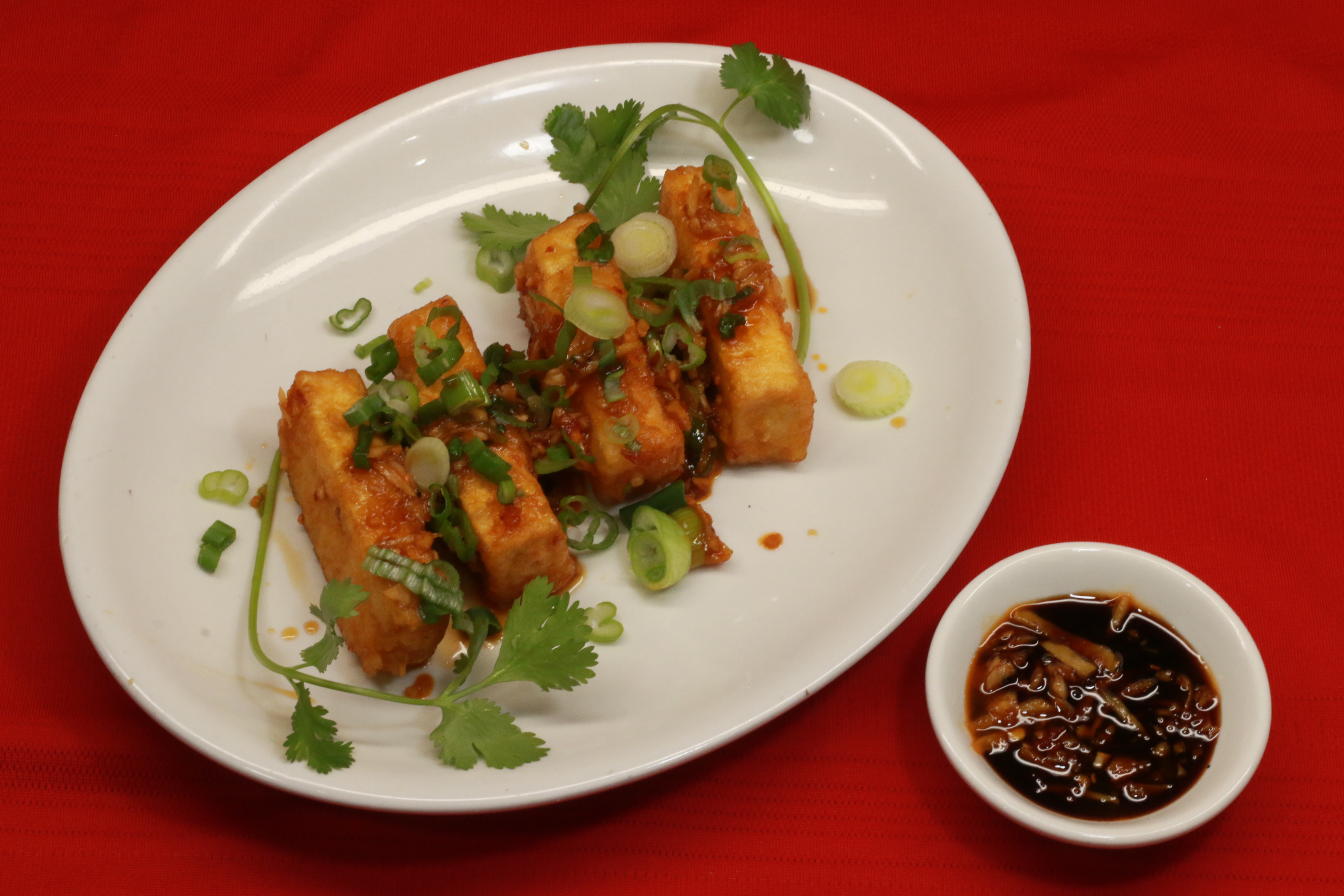 Order A1. Fried Tofu with House Teriyaki Sauce  food online from Pho Khang store, Englewood on bringmethat.com