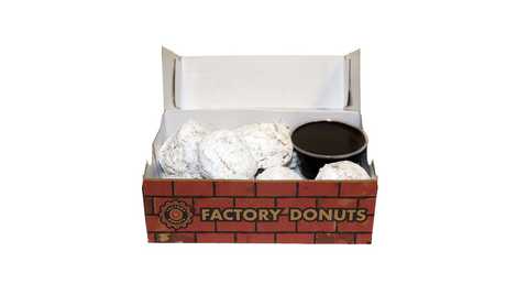 Order Powdered Sugar Nugget Box food online from Factory Donuts store, Media on bringmethat.com
