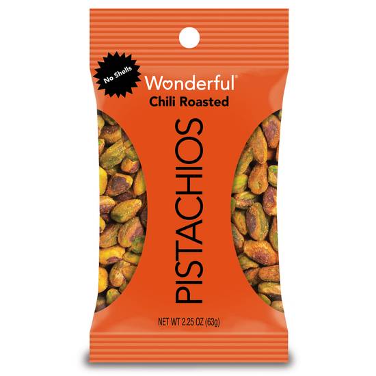 Order Wonderful Pistachios No Shells Chili Roasted (2.25 oz) food online from Rite Aid store, Yamhill County on bringmethat.com