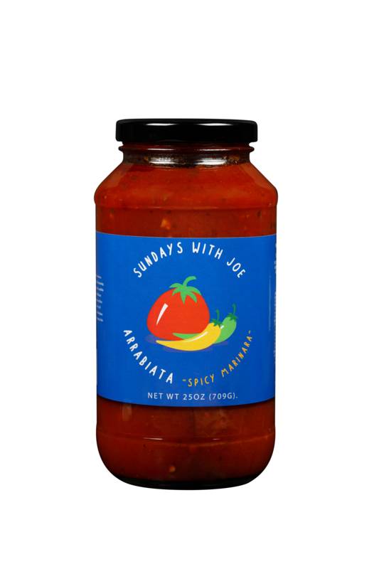 Order Sunday's With Joe Spicy Arrabiatta Pasta Sauce 25 oz Jar food online from Everyday Needs by Gopuff store, Chicago on bringmethat.com