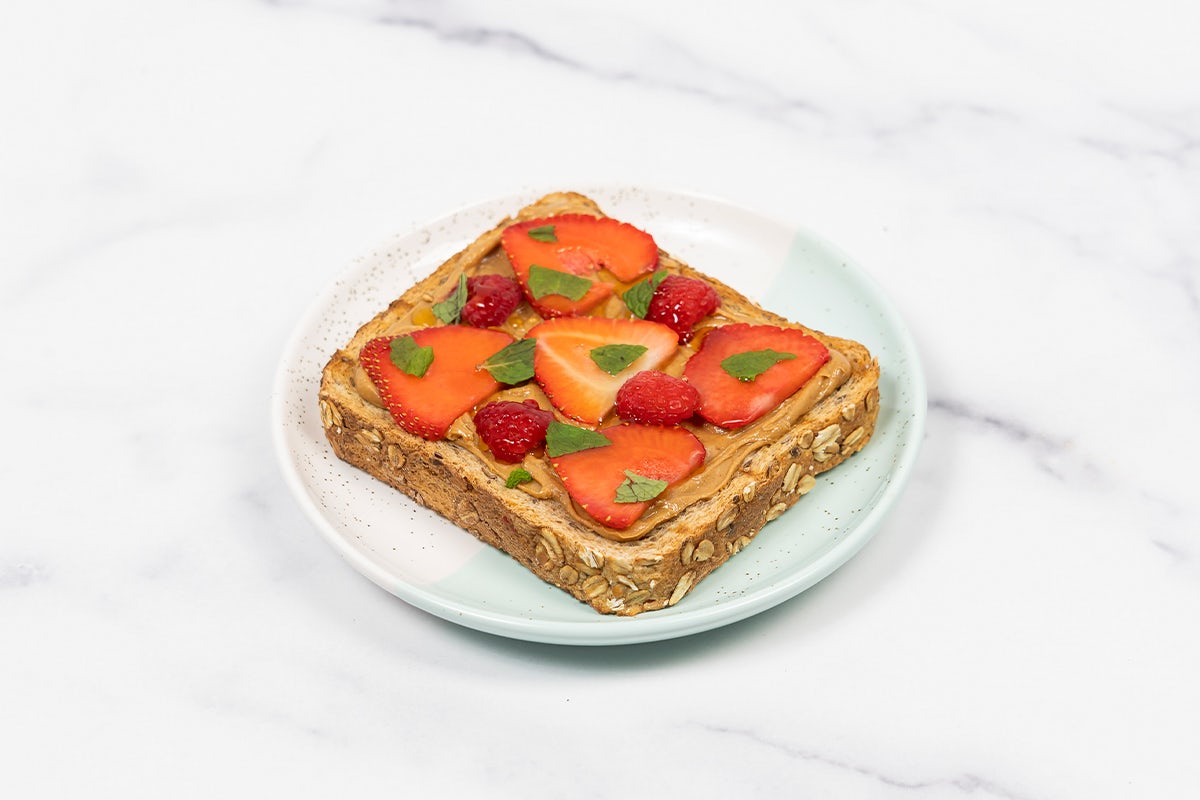 Order Peanut Butter & Berry Toast food online from Coffee shop store, New York on bringmethat.com