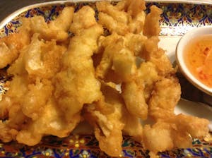 Order A15. Chicken Finger food online from Bua Thai Restaurant store, Old Orchard Beach on bringmethat.com