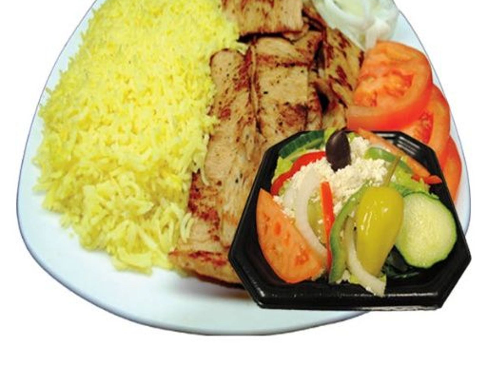 Order CHICKEN GYROS PLATE + SALAD food online from Pita Heaven  store, Chandler on bringmethat.com