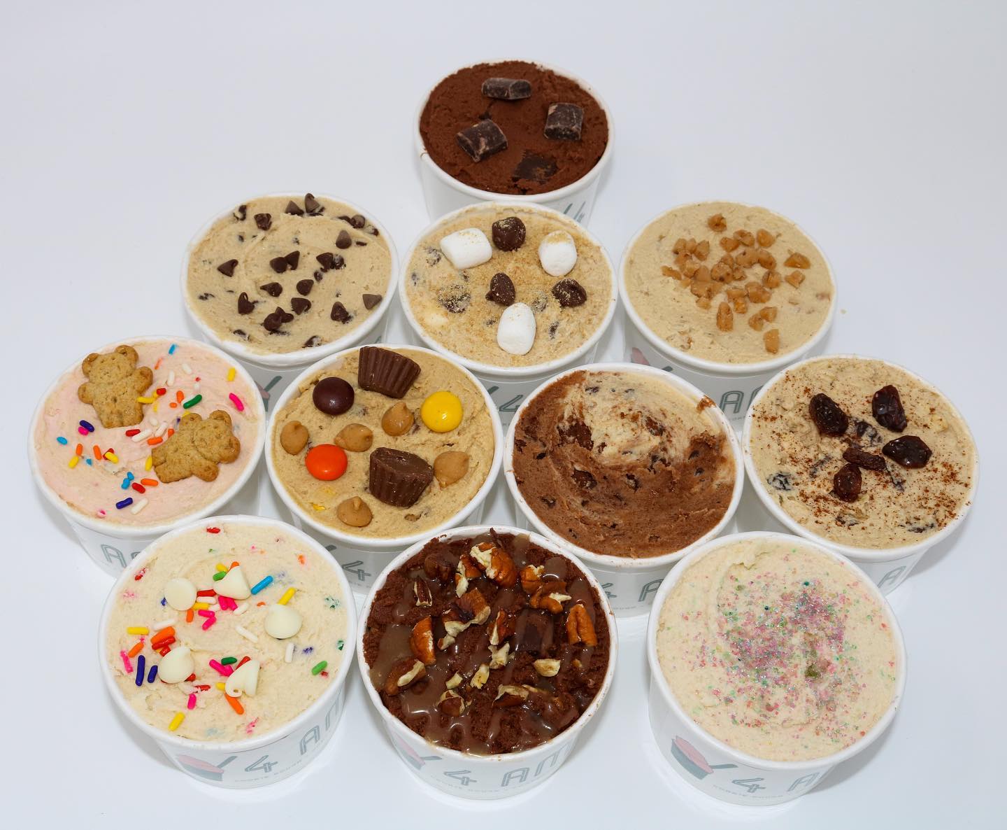 Order 3 Scoops food online from 4am Cookie Dough store, Mobile on bringmethat.com