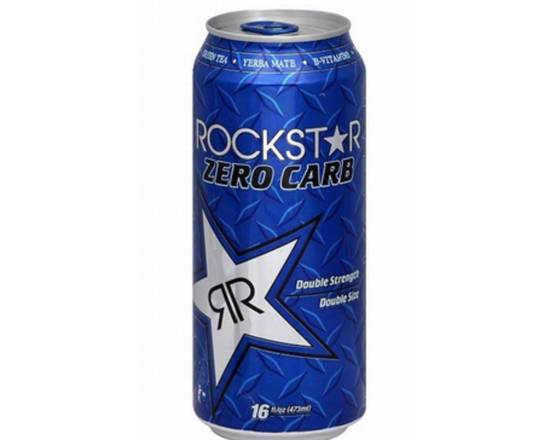 Order Rockstar Zero Carb: Double Strength-Double Size (16 fl oz) food online from Loma Mini Market store, Long Beach on bringmethat.com