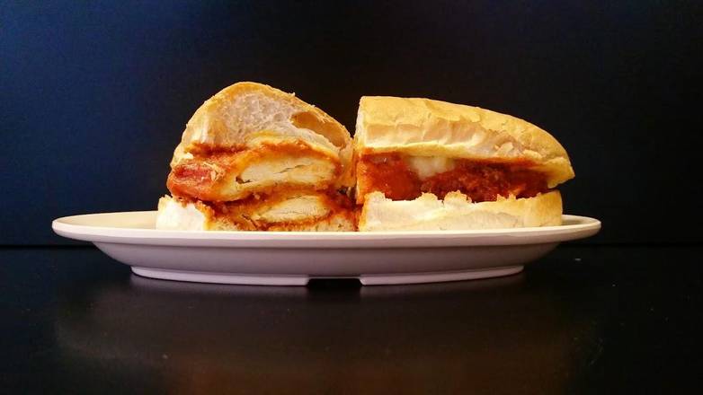 Order Chicken Parmesan Sandwich food online from St. Louis Pizza and Wings store, St. Louis on bringmethat.com