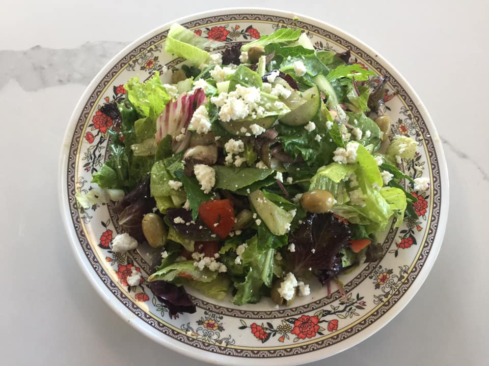Order 27. Greek Salad food online from Wally Cafe store, Rocklin on bringmethat.com