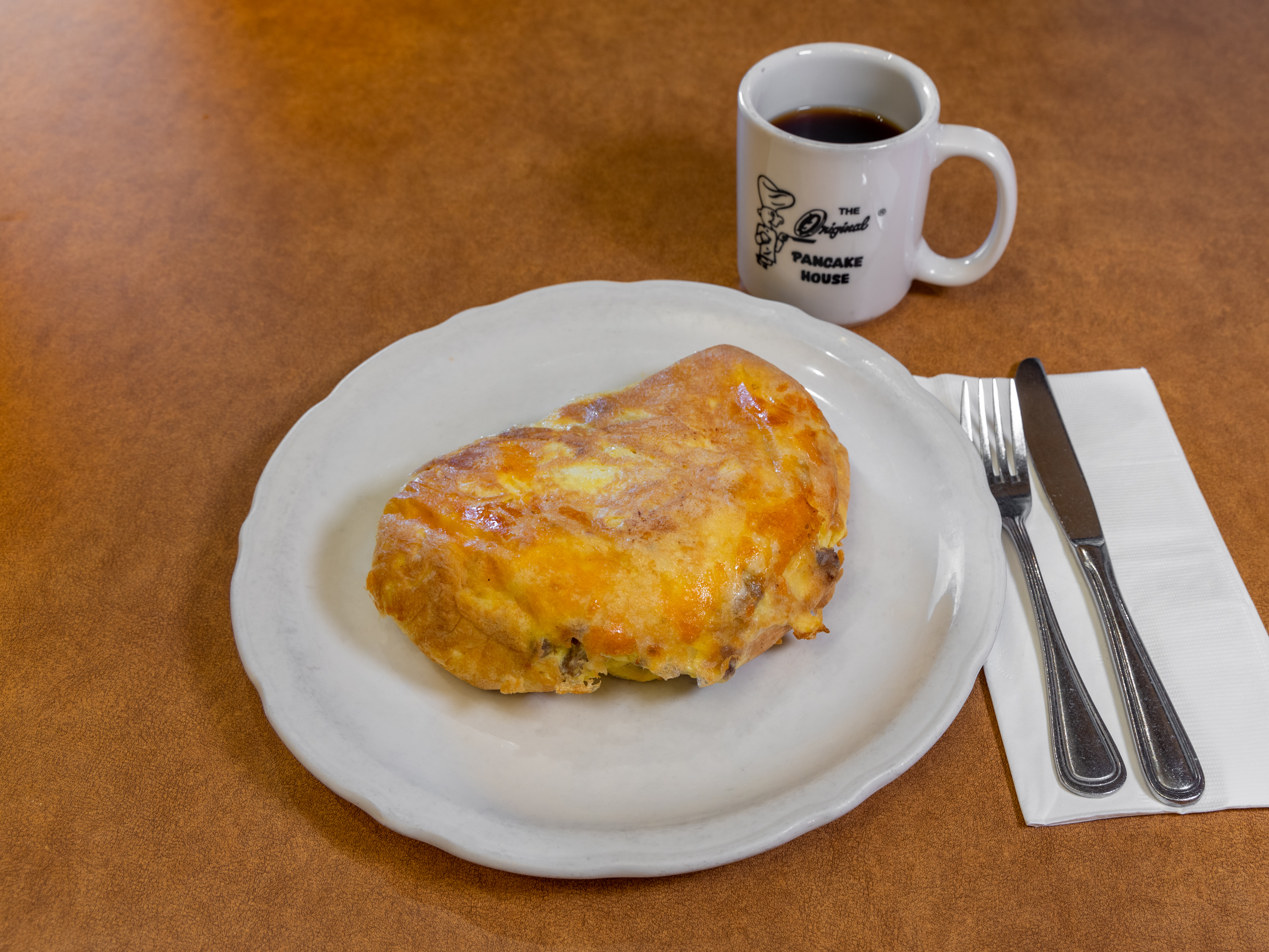 Order Sausage & Cheese Omelette food online from The Original Pancake House store, Orange on bringmethat.com