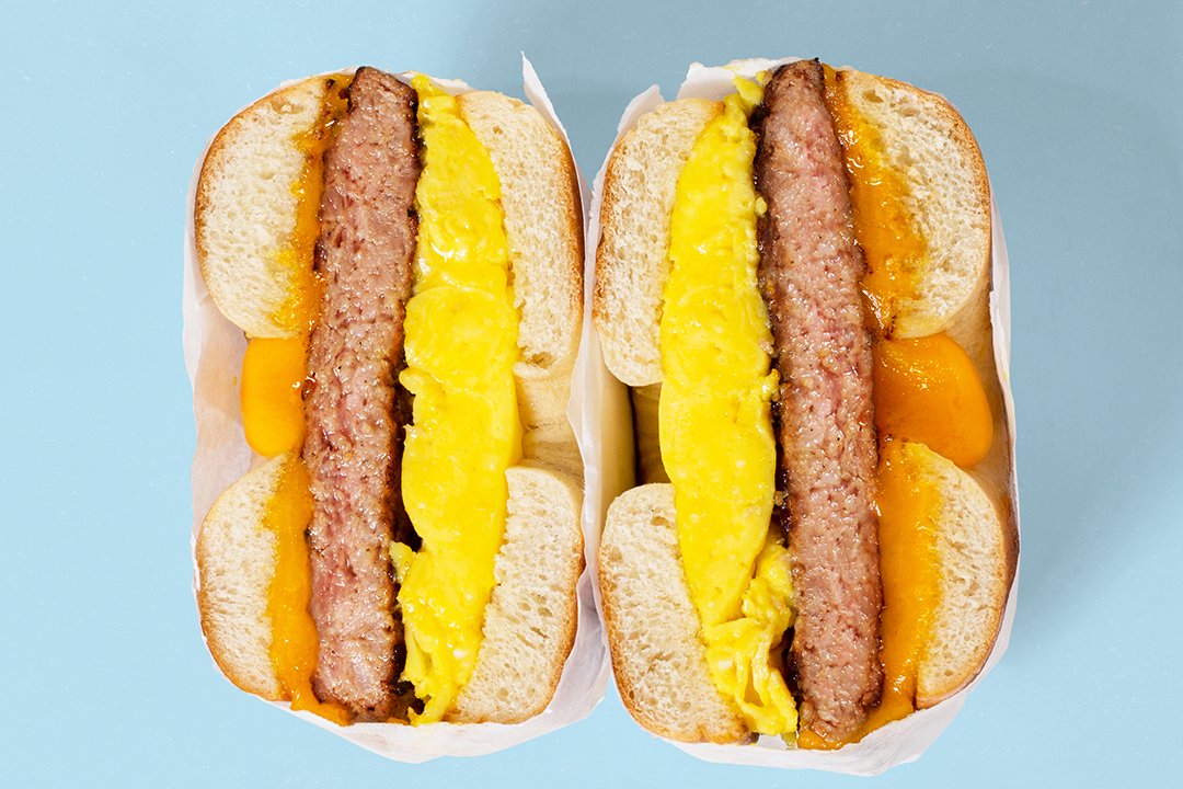 Order Sausage Egg and Cheese Bagel food online from Rainbow Donuts store, Phoenix on bringmethat.com