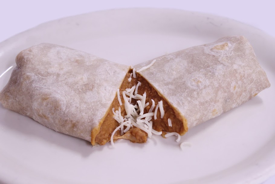Order Beans and Cheese Burrito food online from Los Pinos Mexican Food store, Concord on bringmethat.com