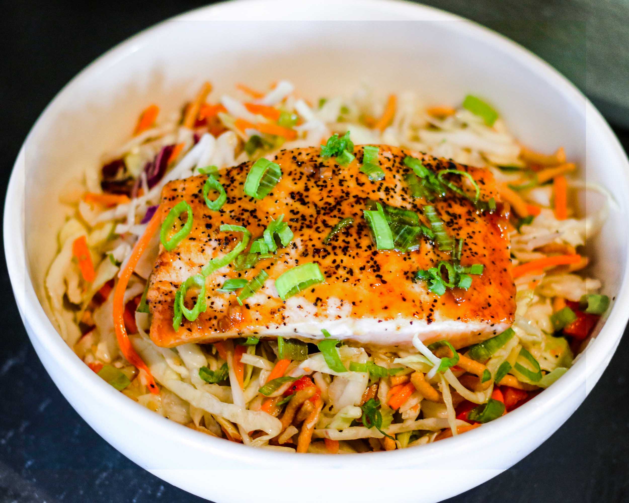 Order Asian Sesame Salmon Salad food online from Scotty's brewhouse store, Bloomington on bringmethat.com