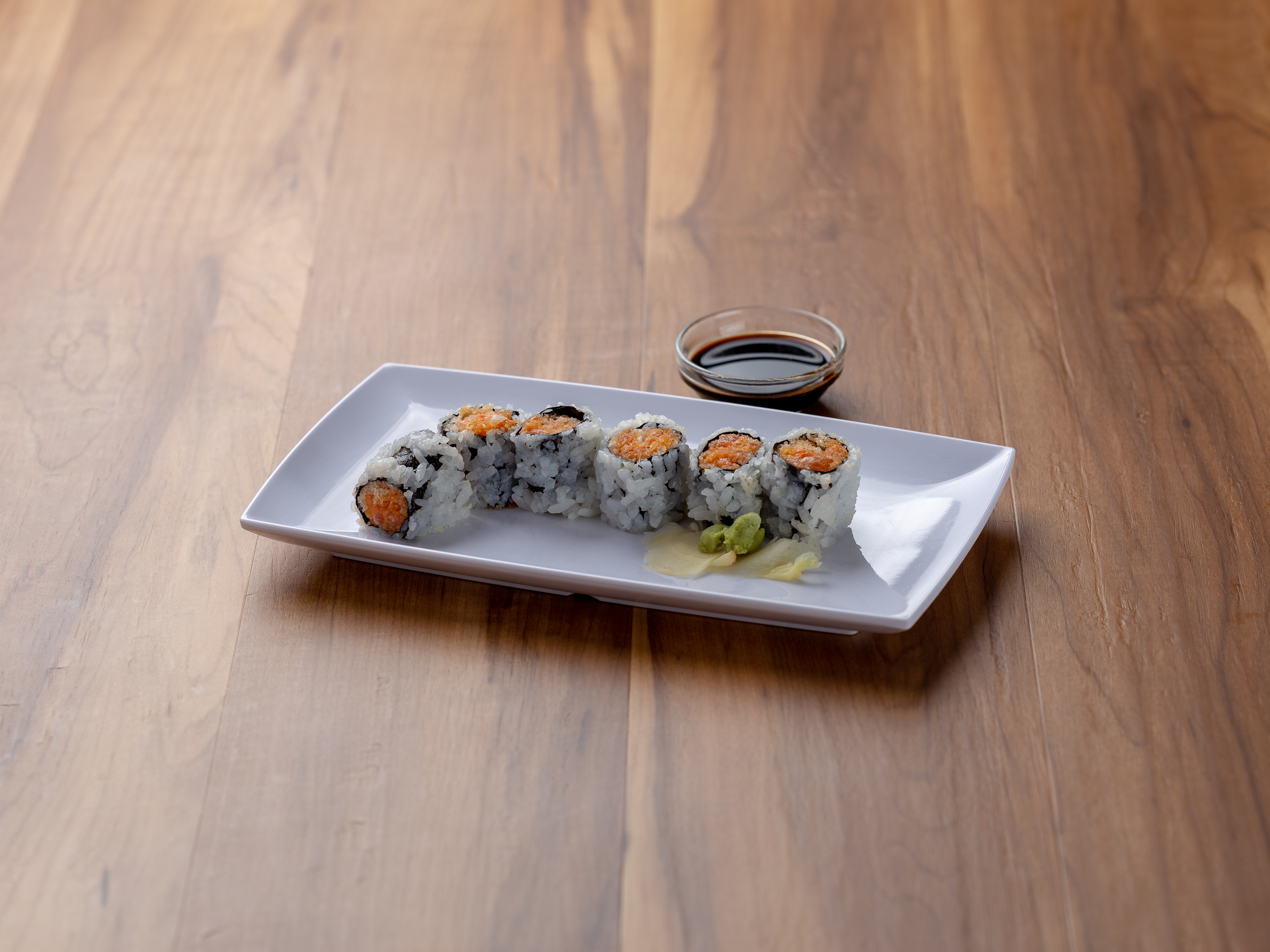 Order G19. Spicy Salmon Roll with Crunch food online from Katana Sushi store, Baltimore on bringmethat.com