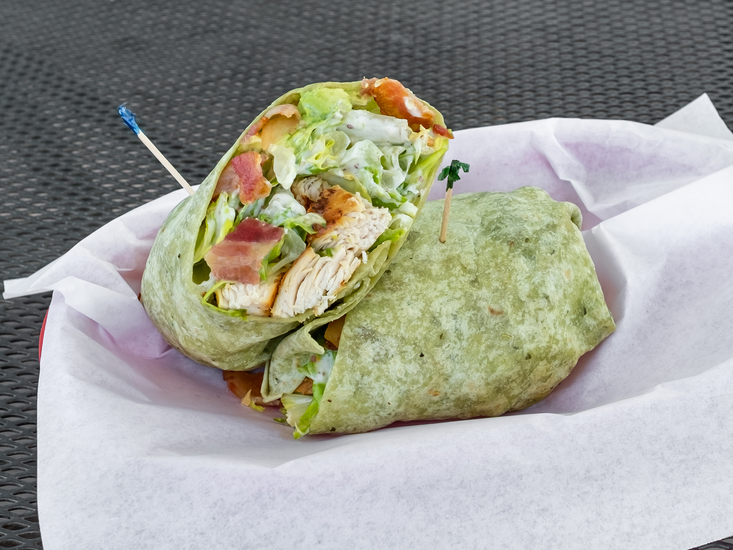 Order Chicken Caesar Wrap food online from Corner House Cafe & Pizzeria store, San Diego on bringmethat.com