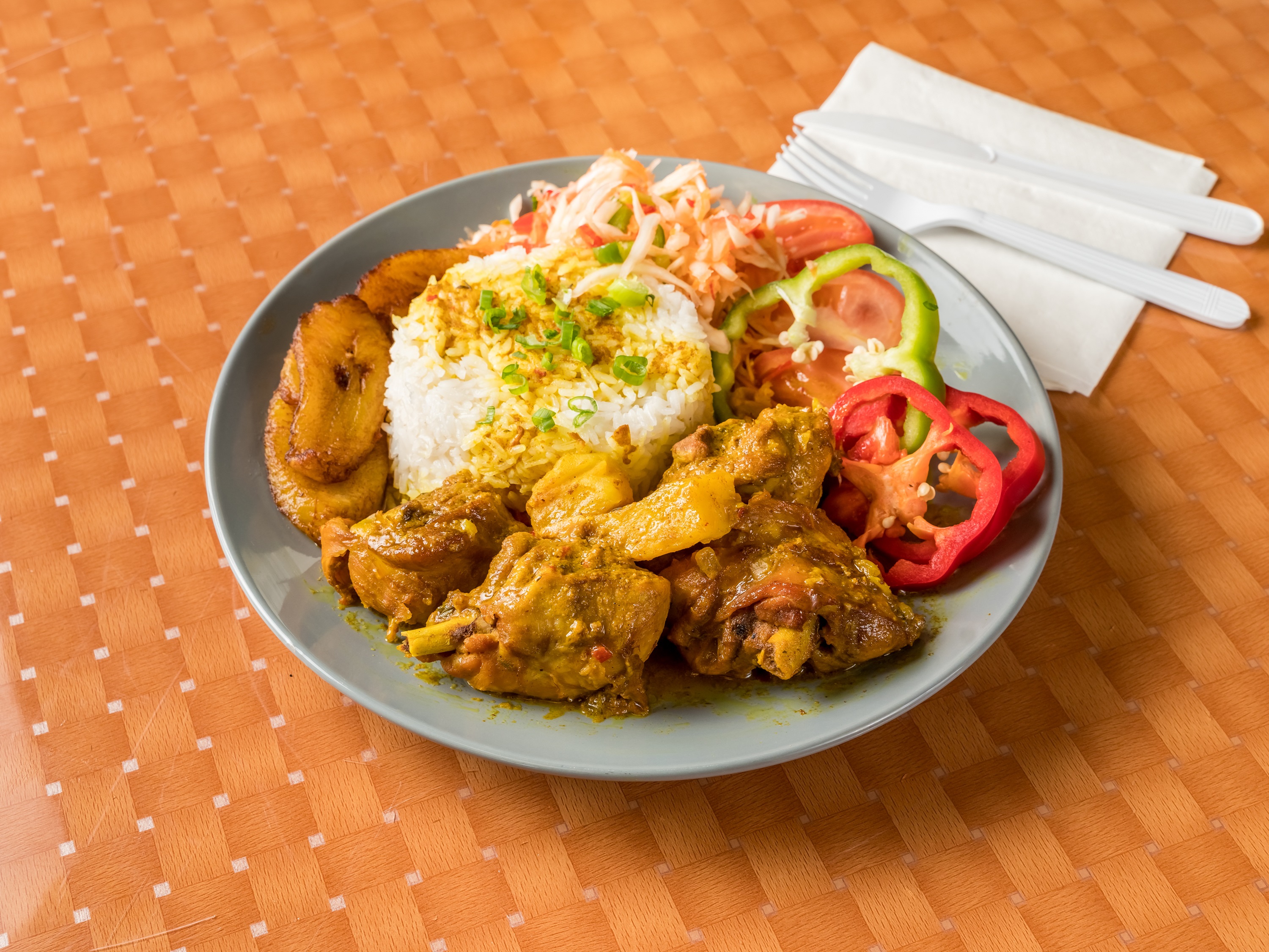 Order Curry Chicken Meal food online from Caribbean Spot store, Coram on bringmethat.com