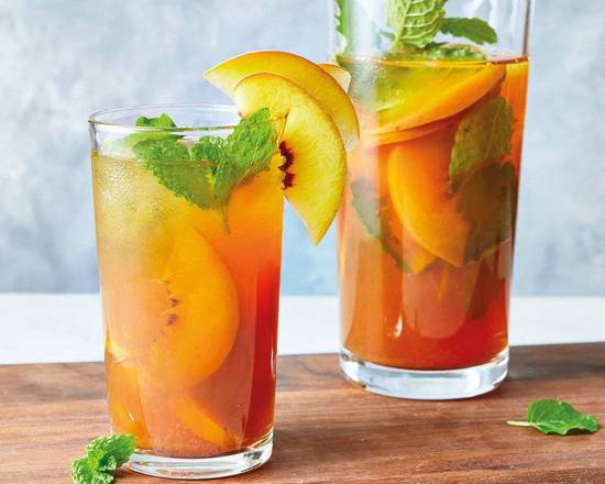 Order Peach Ice Tea - 24 oz Cup food online from Lb Cake Stop store, Baldwin Park on bringmethat.com
