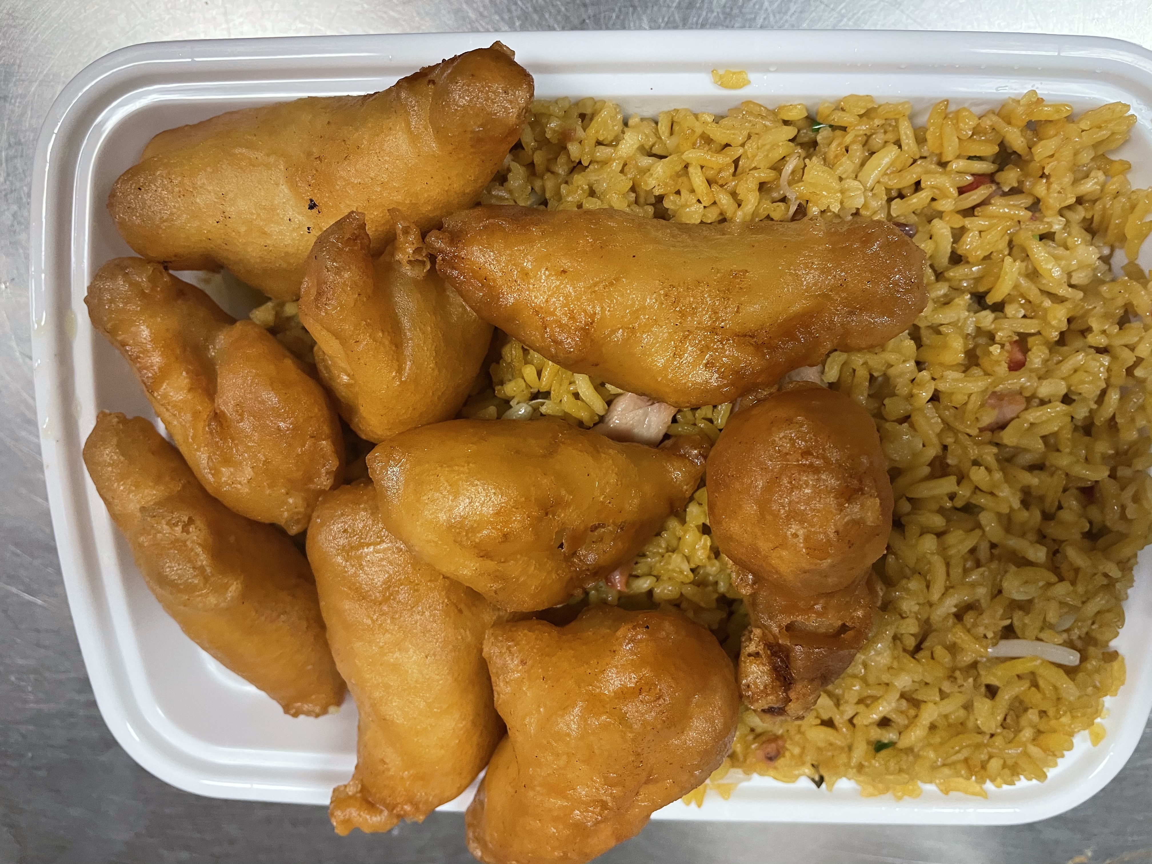 Order 8A. Sweet & Sour Chicken Combo Plate food online from Hong Kong Kitchen store, Congers on bringmethat.com