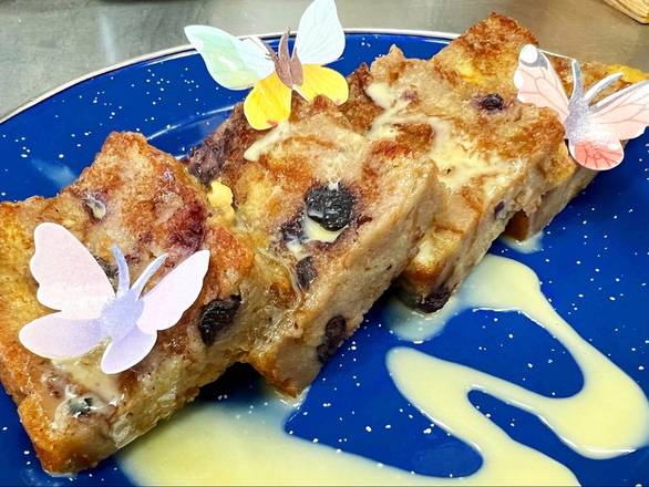 Order Blueberry Bread Pudding food online from The ChoriMan store, San Pedro on bringmethat.com