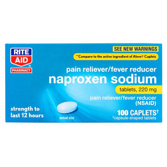 Order Rite Aid Naproxen Sodium Pain Reliever Fever Reducer 220mg (100 ct) food online from Rite Aid store, HERMITAGE on bringmethat.com