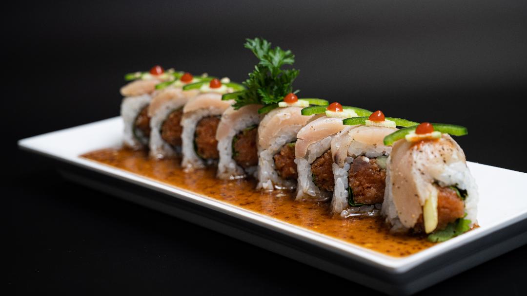 Order Fuego Roll food online from Jin Sushi store, Downey on bringmethat.com