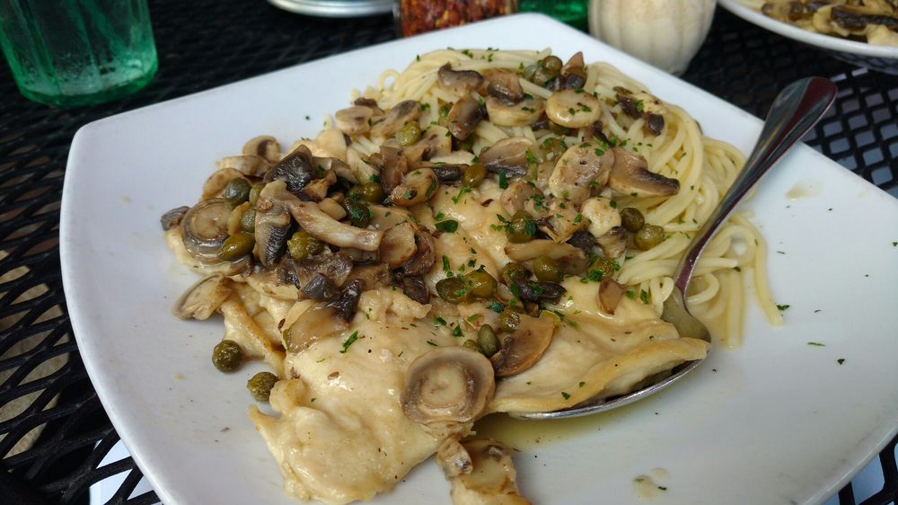 Order Veal Picatta with Pasta food online from Petrini's store, San Diego on bringmethat.com
