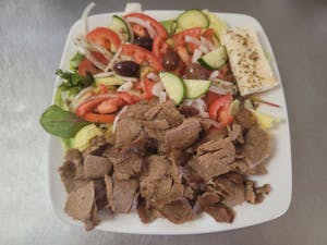 Order Greek Salad with Meat food online from Izmir Gyro House store, Bellevue on bringmethat.com