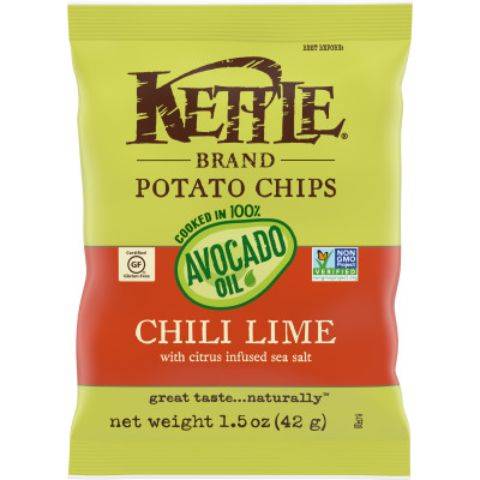 Order Kettle Potato Chips Avocado Oil Chili Lime 1.5oz food online from 7-Eleven store, Lakewood on bringmethat.com