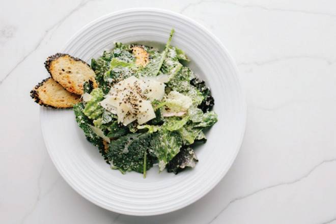Order GF Caesar Salad food online from Pinstripes store, Highland Hills on bringmethat.com