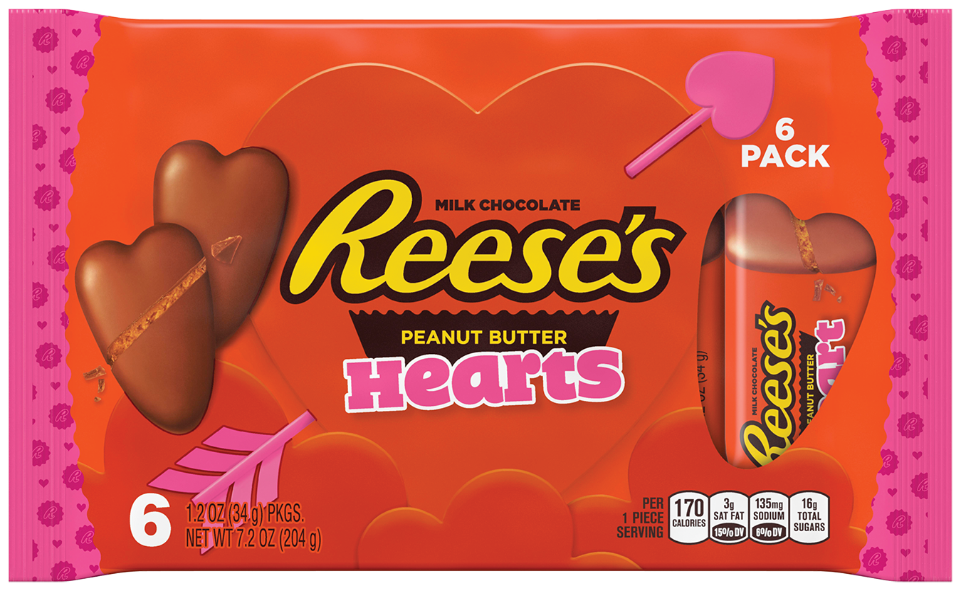 Order Reese's Peanut Butter Hearts - 6 ct food online from Rite Aid store, MILLER PLACE on bringmethat.com