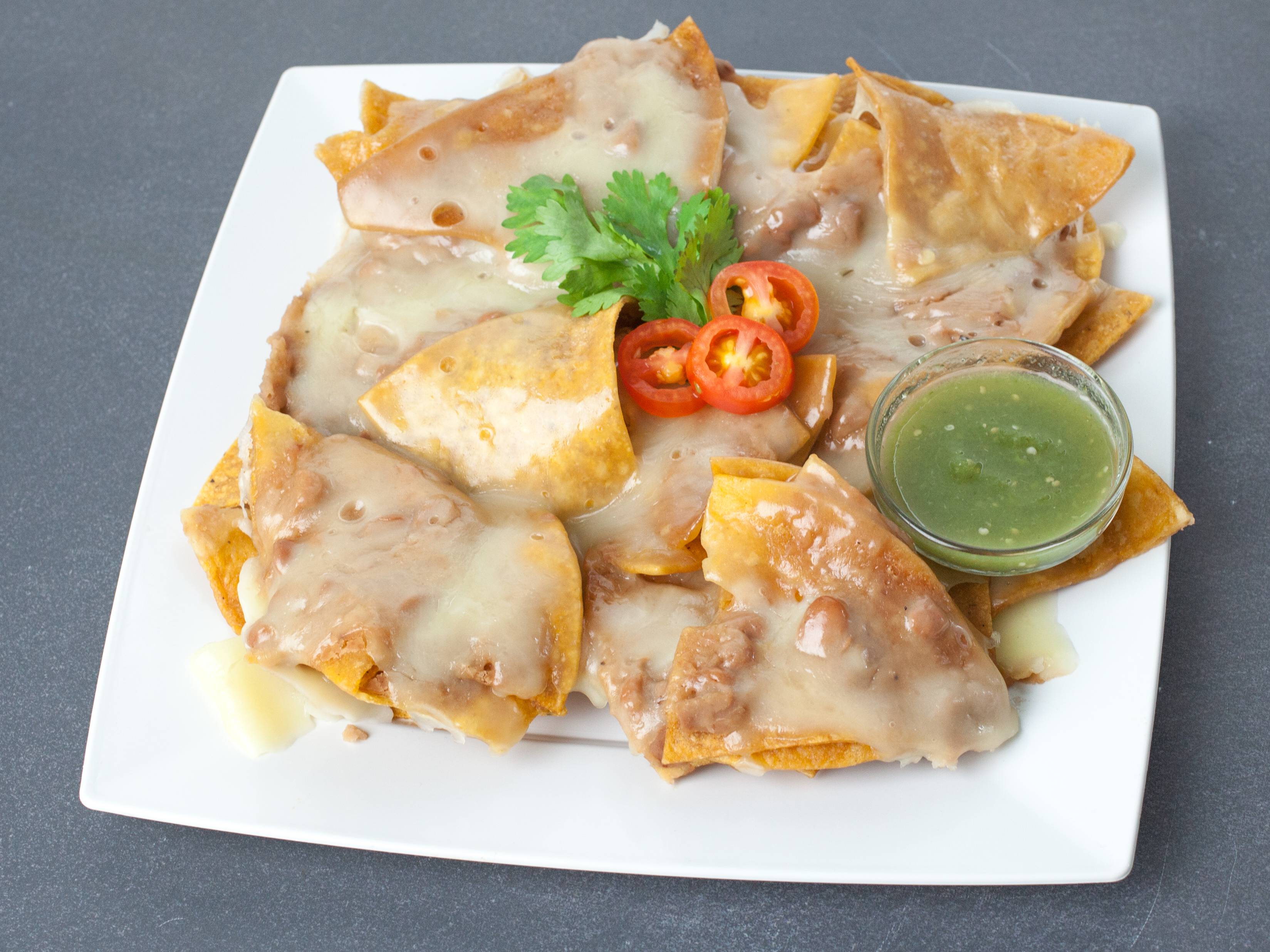 Order Nachos food online from The Haab Mexican Cafe store, Woodside on bringmethat.com