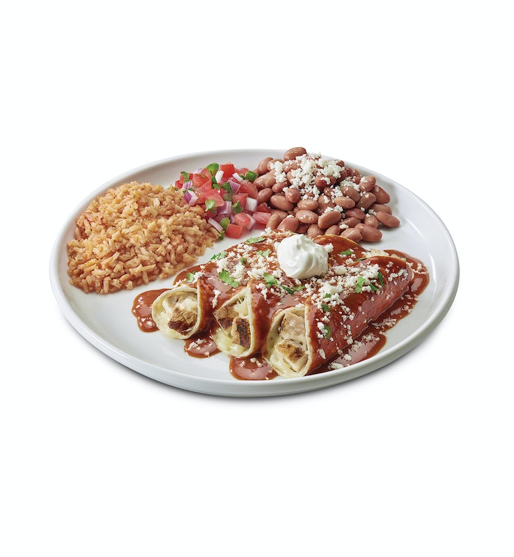 Order Enchiladas Rojas food online from Baja Fresh Mexican Grill store, Rockville on bringmethat.com